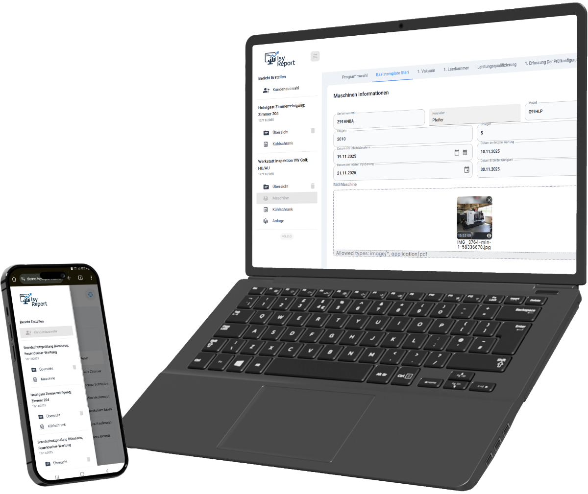 IsyReport App Vorschau